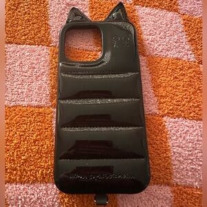 Black Cat Ear Phone Case